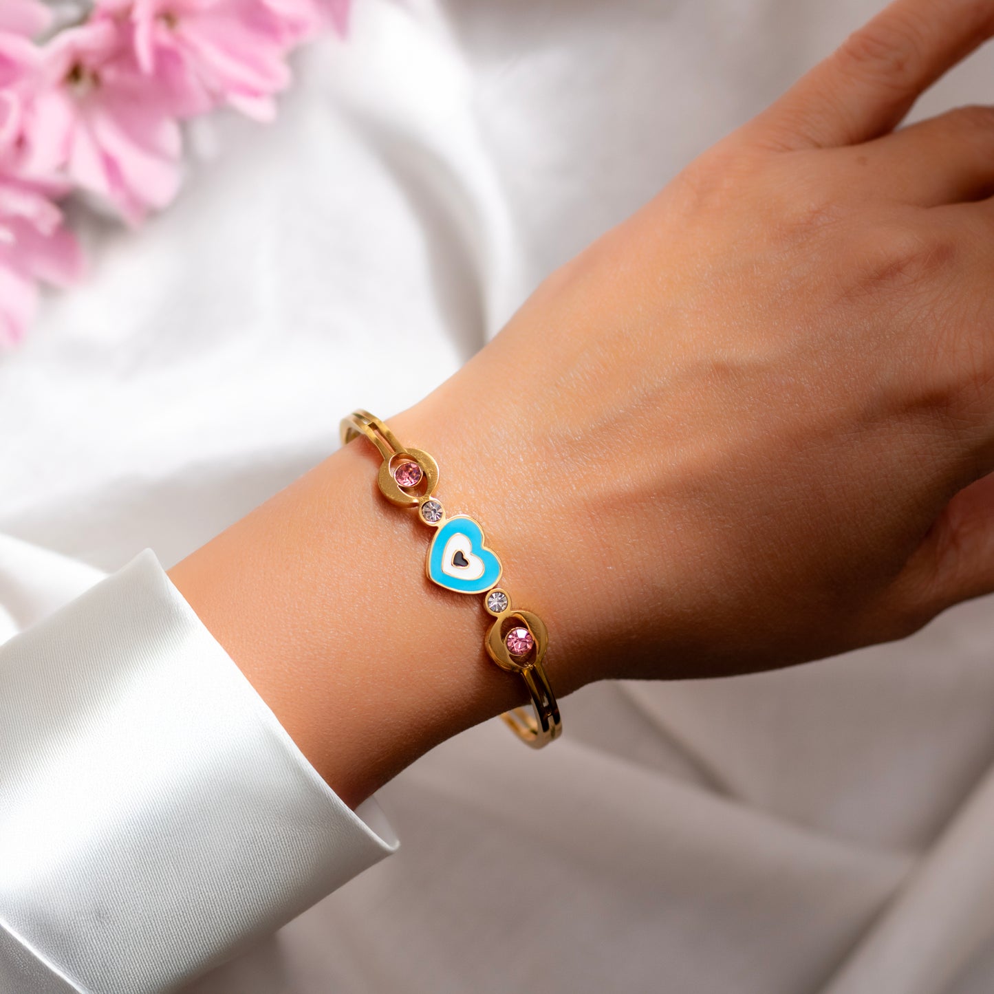 Heart Evil Eye Bracelet