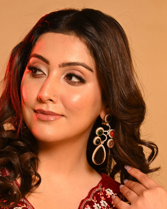 Multicolor Zircon Danglers