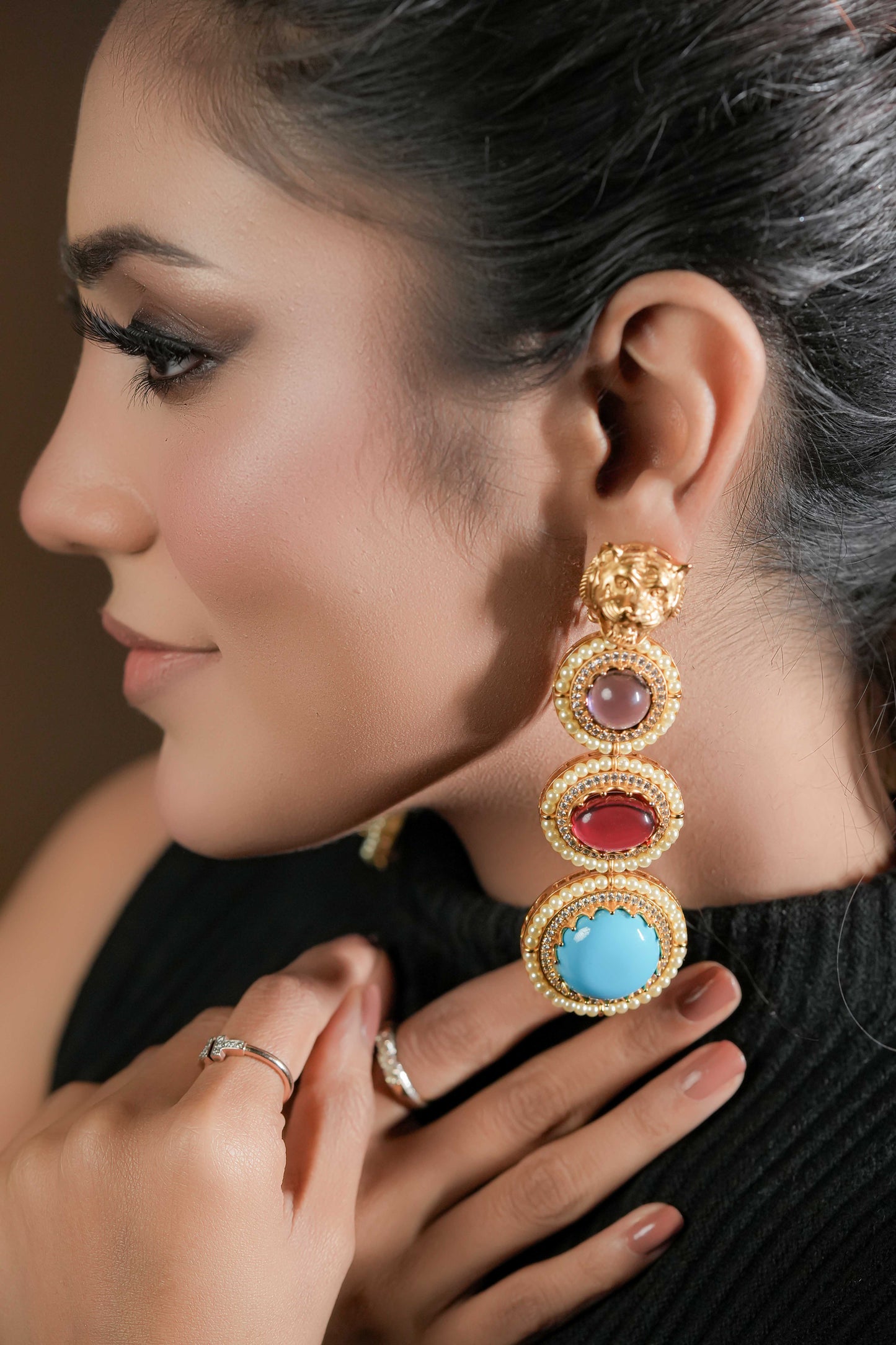Multi colored sabyasachi earrings