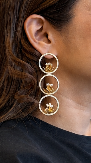 Gold Tulip danglers