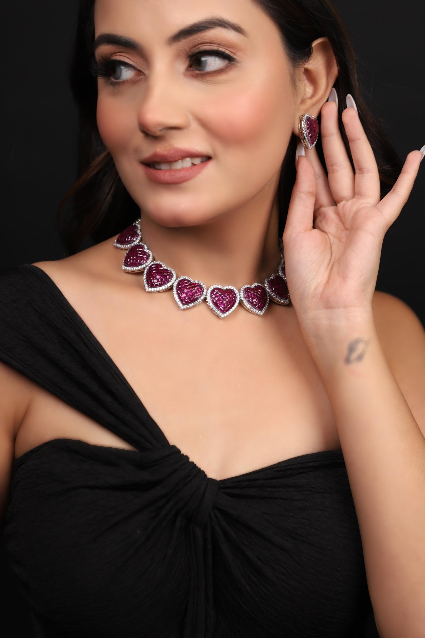 Ruby American Diamond Set