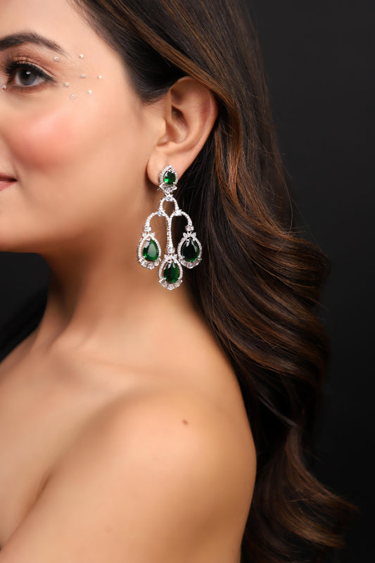 Green Emerald Earrings