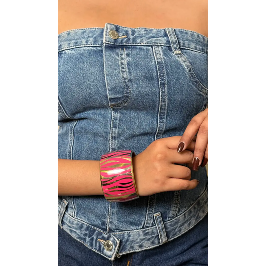 Pink Stainless Steel Kada