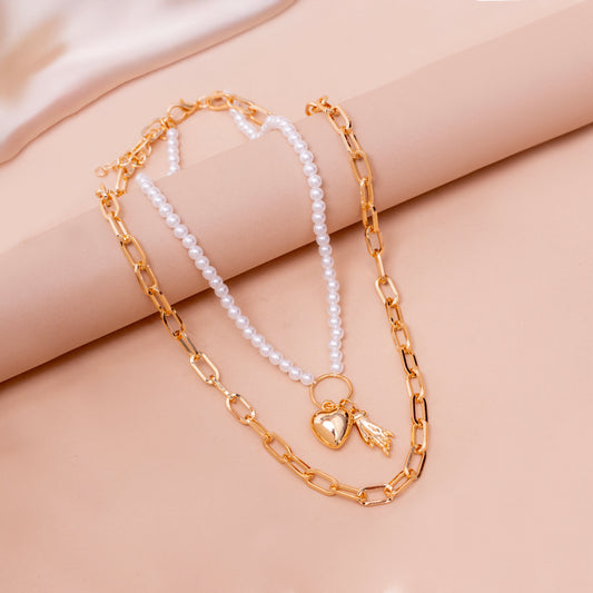 Double Layer Heart Necklace