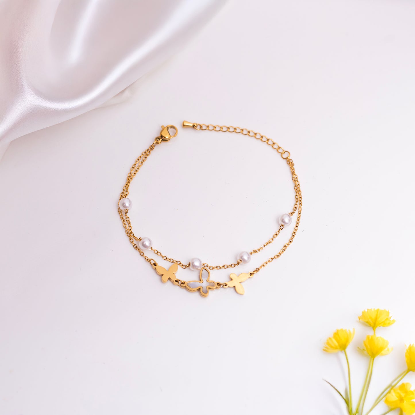 Pearl Charm Bracelet