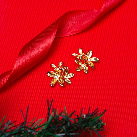 Flower Golden Studs
