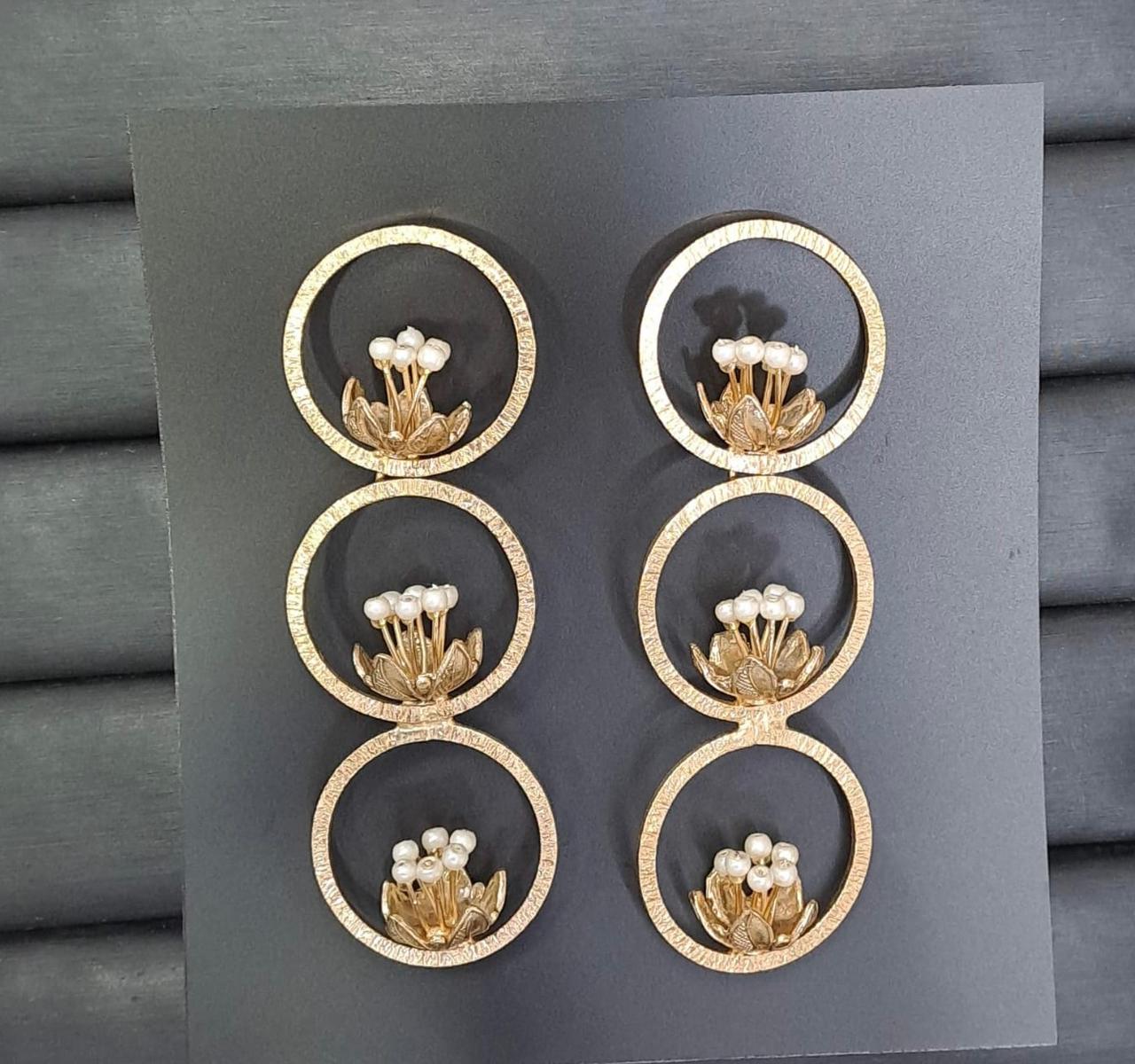 Gold Tulip danglers
