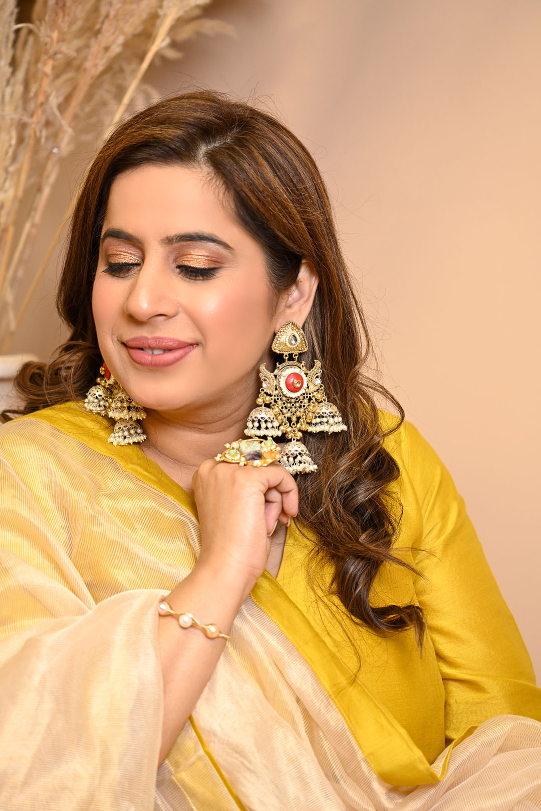 Red Long Shaadi Waali Jhumkis