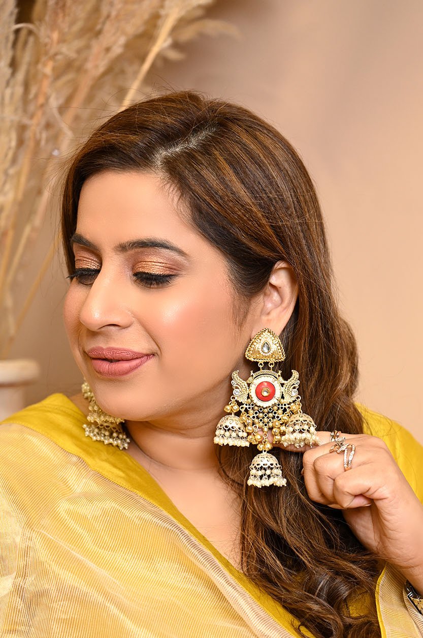 Red Long Shaadi Waali Jhumkis