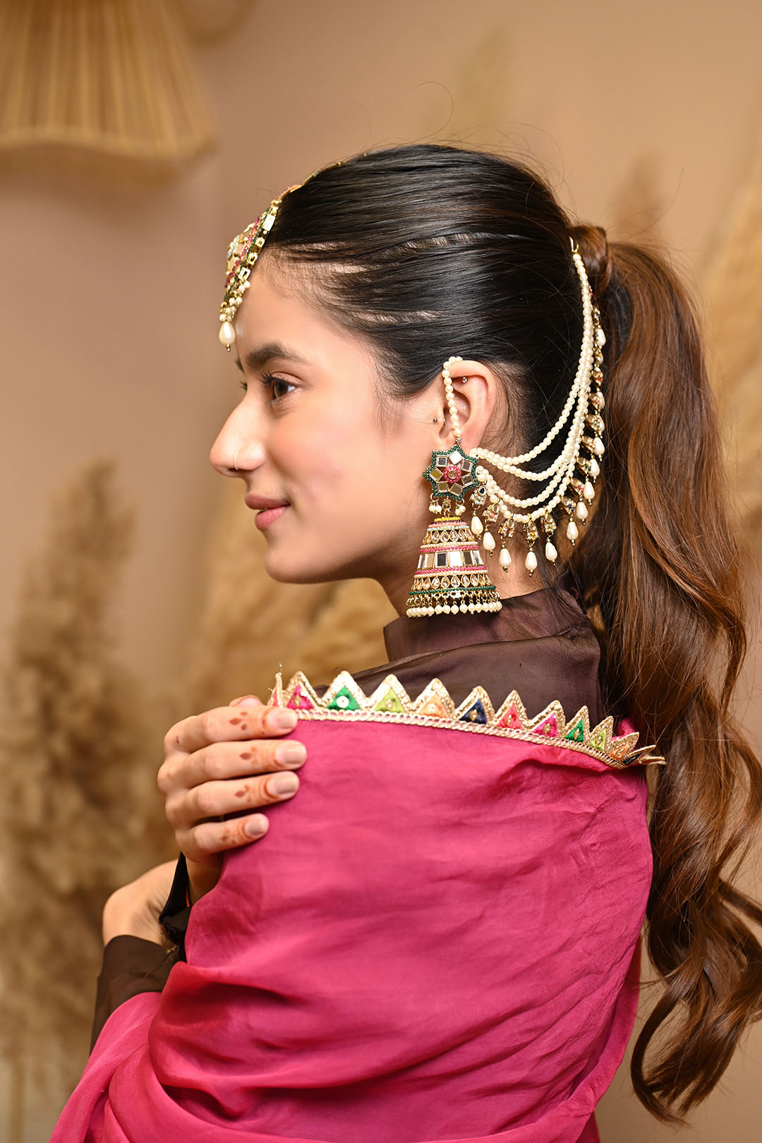 Padmavati Jhumka with Maangtikka