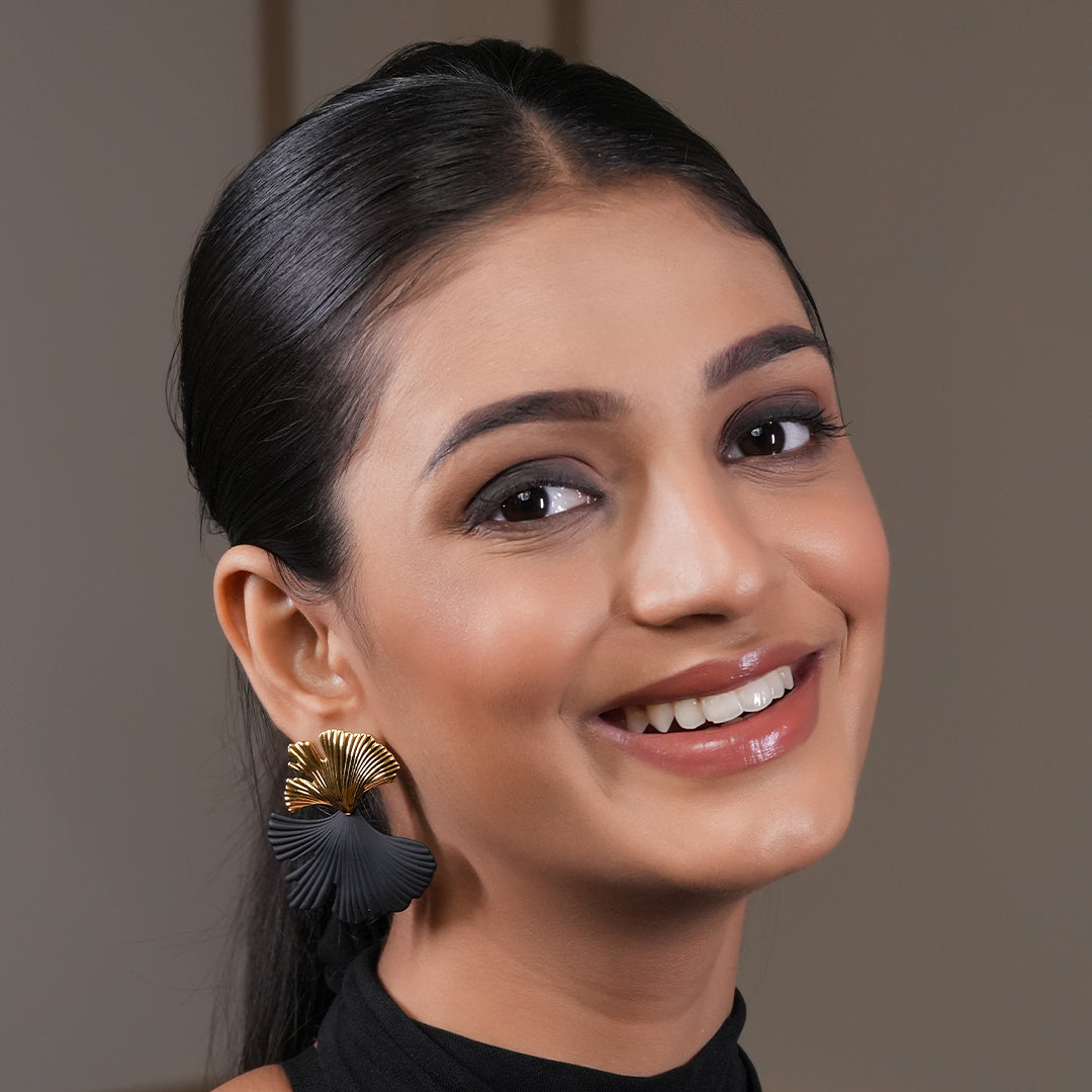 Dual-Tone Statement Earrings