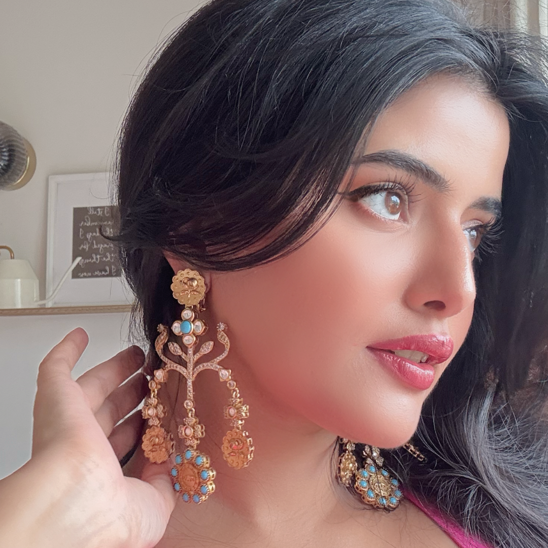 Sabyasachi Inspired Golden Danglers
