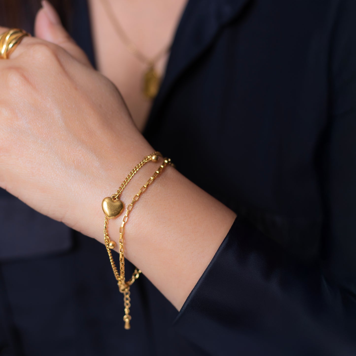 Heart Charm Bracelet