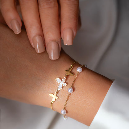 Pearl Charm Bracelet