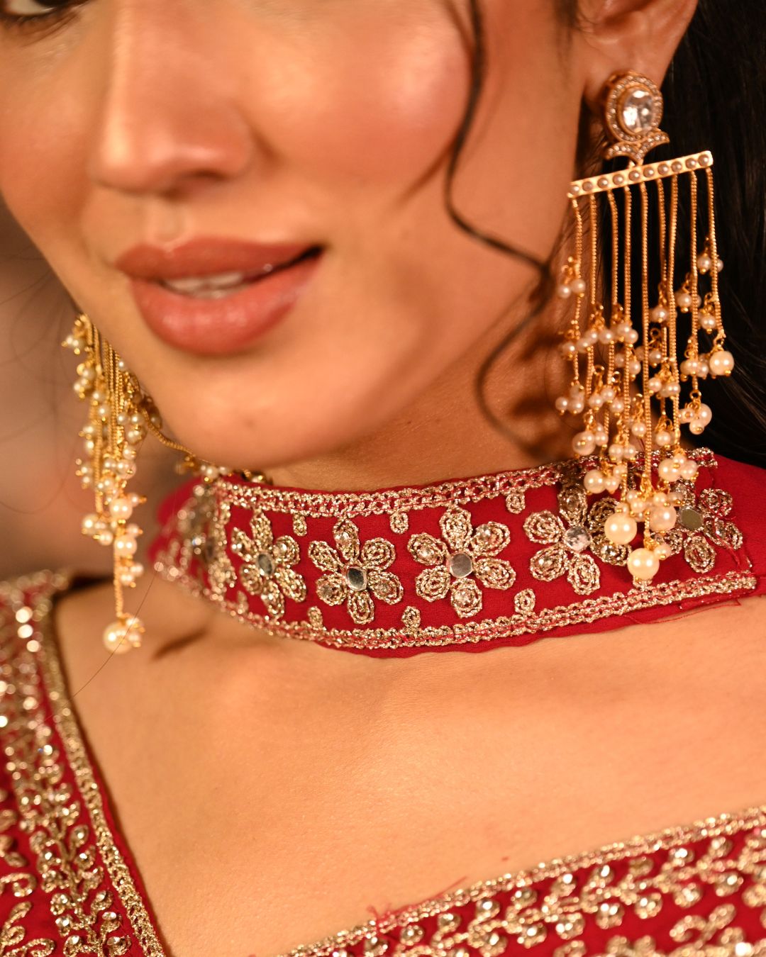 18K Gold Plated Chandelier Earrings