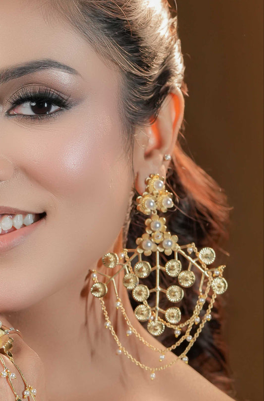 Statement chandelier earrings