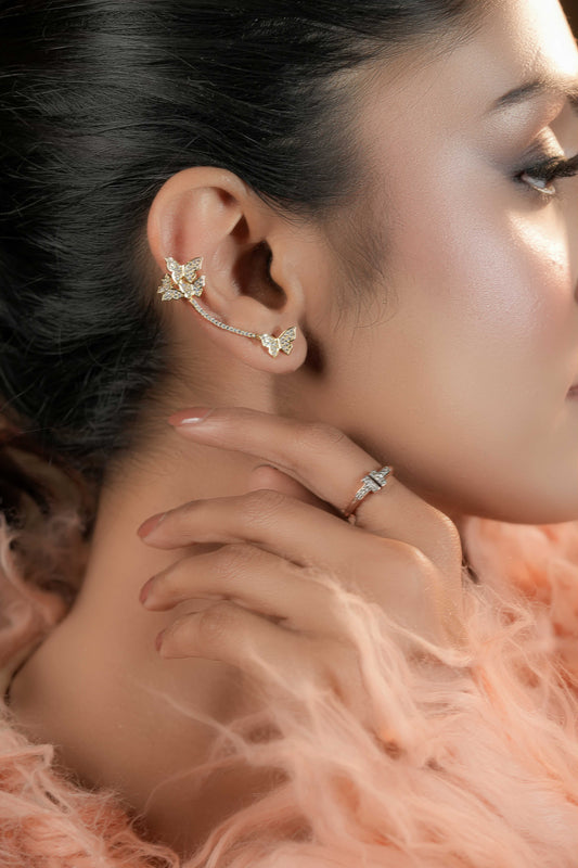 Butterfly ear cuffs (right ear)