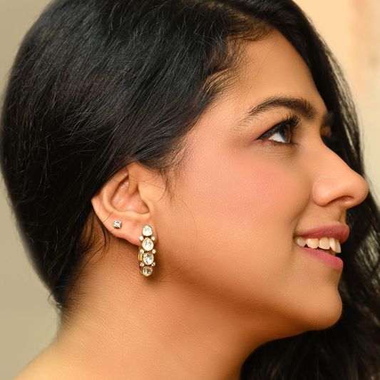 Gold Plated Kundan Balis