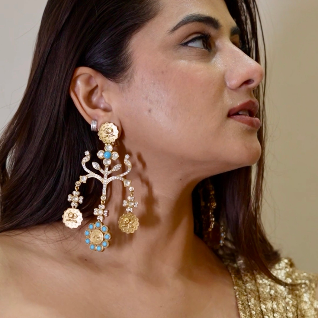 Sabyasachi Inspired Kundan Danglers