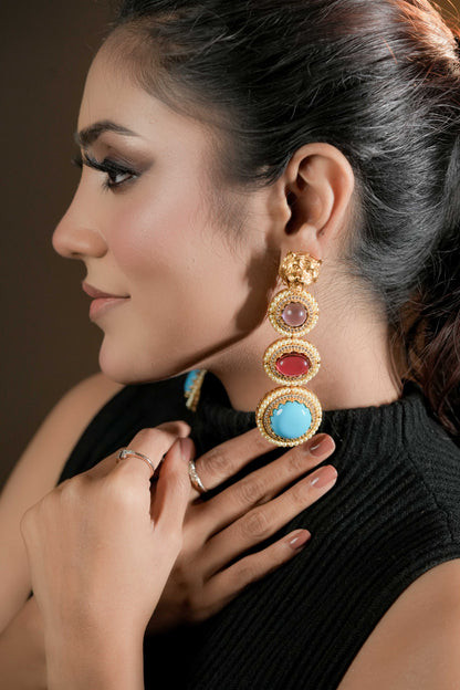 Multi colored sabyasachi earrings