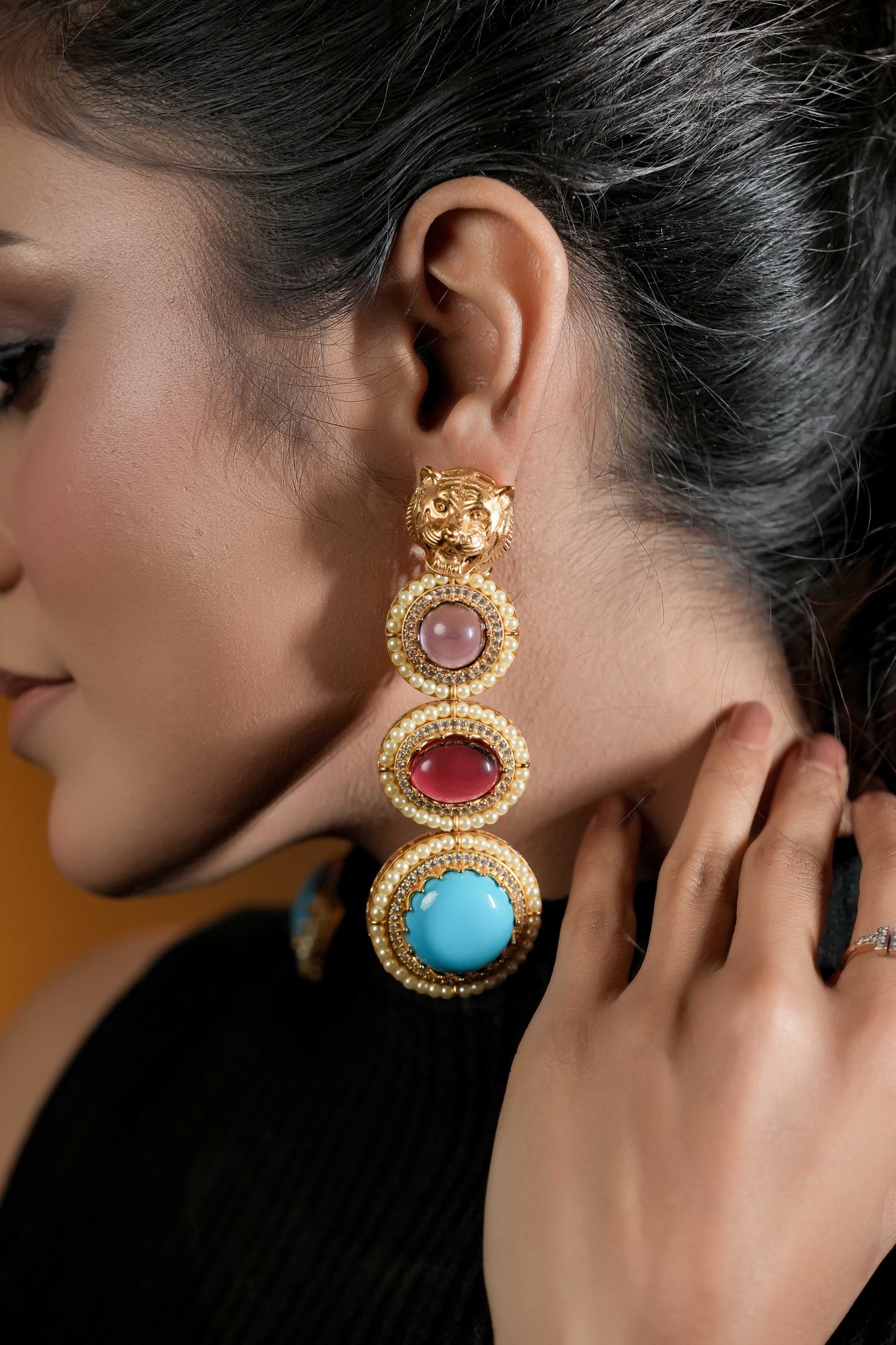 Multi colored sabyasachi earrings