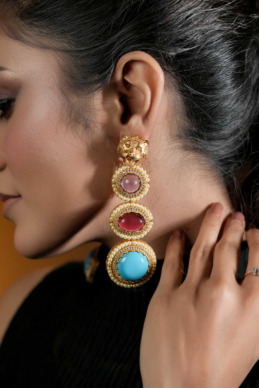 Multi colored sabyasachi earrings