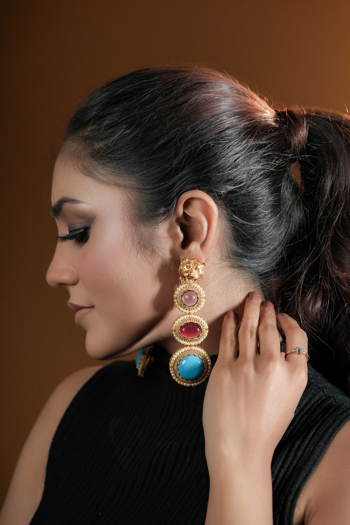 Multi colored sabyasachi earrings