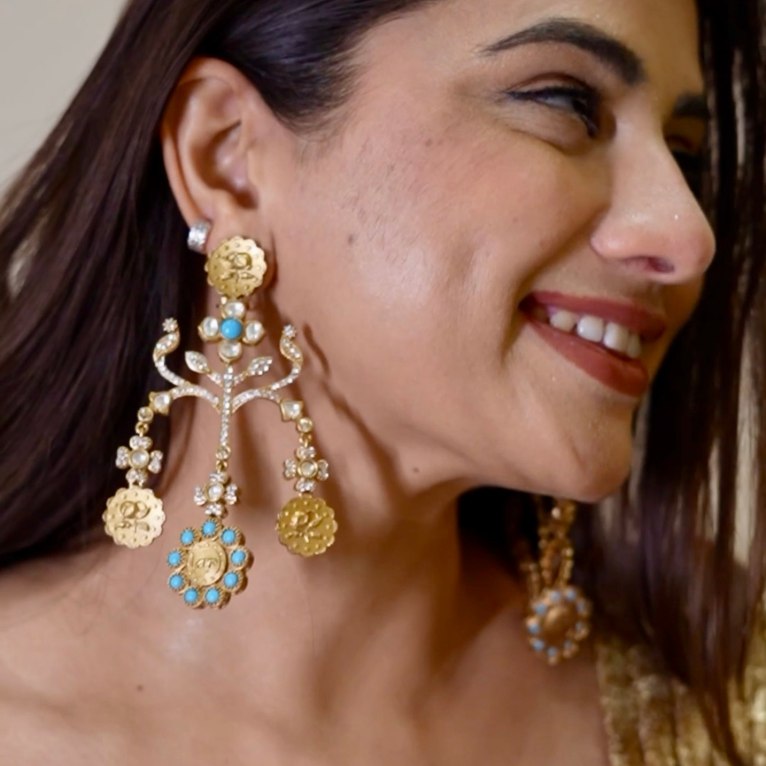 Sabyasachi Inspired Kundan Danglers