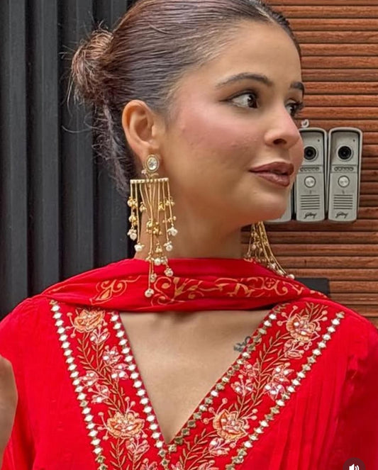 18K Gold Plated Chandelier Earrings