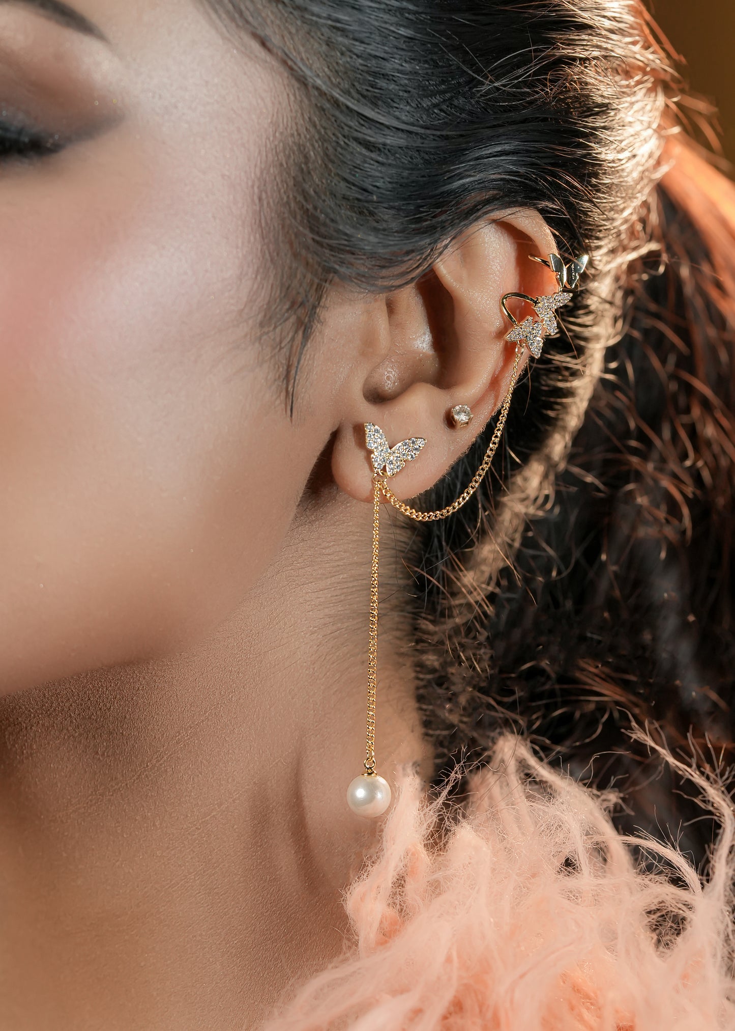 Butterfly Ear cuff (left ear)