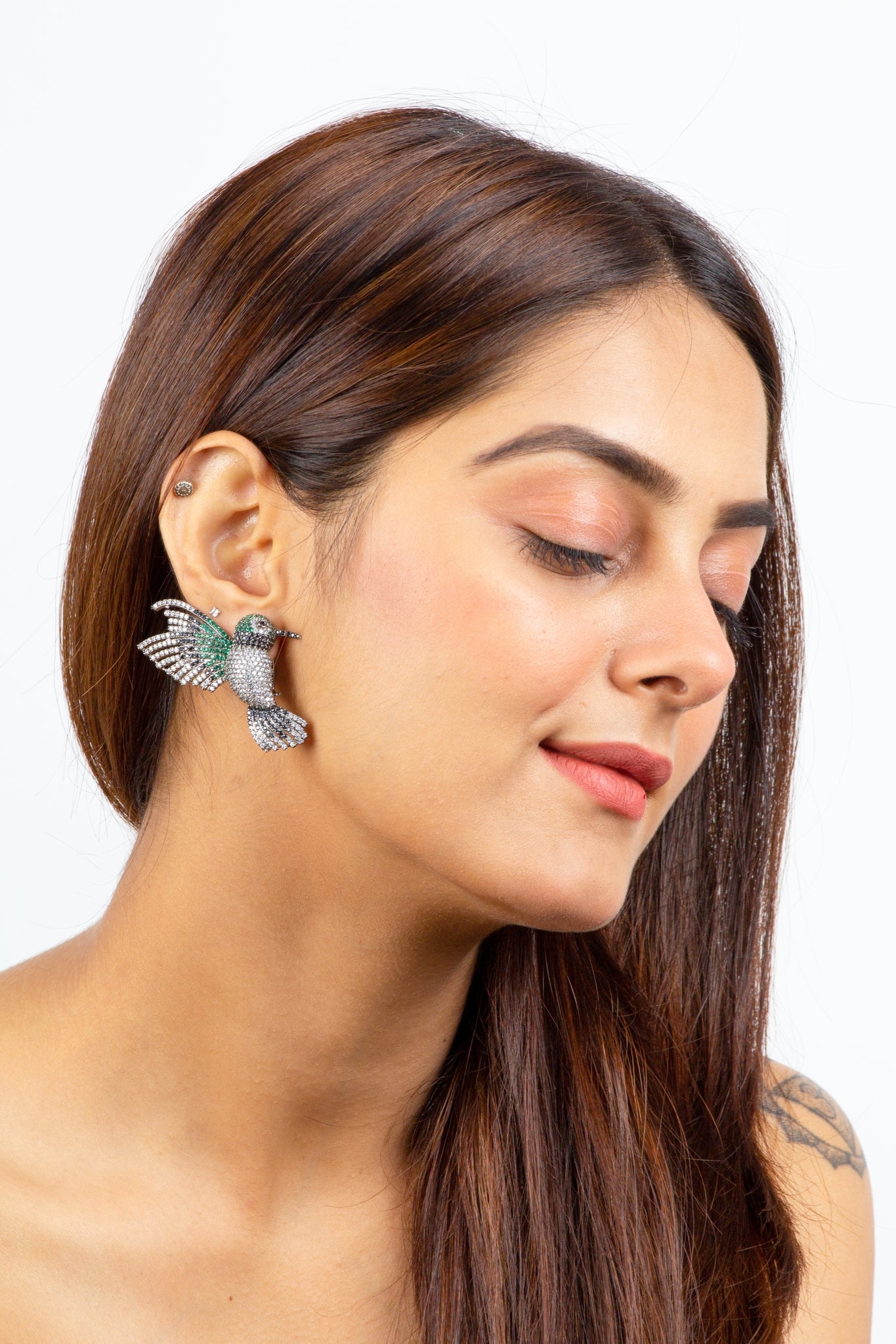 Bird Zircon Earrings