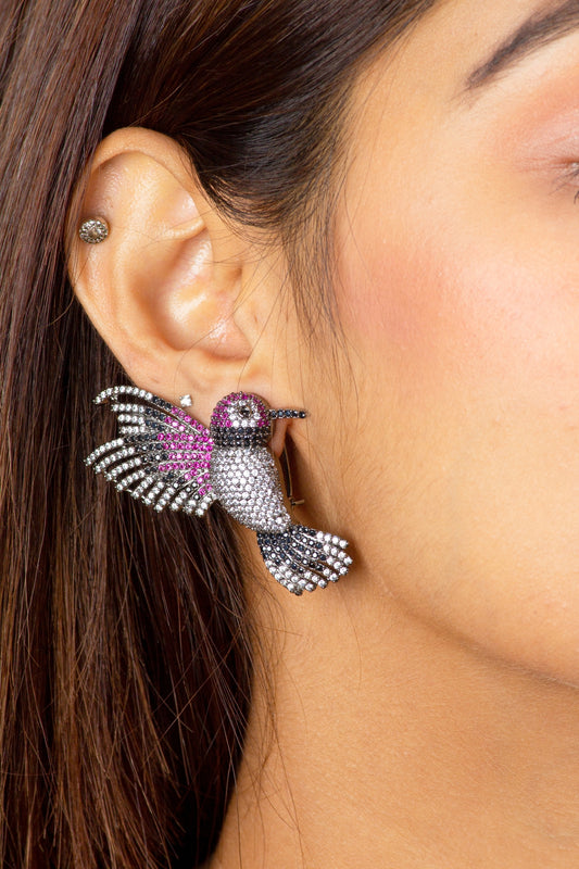 Bird Zircon Earrings