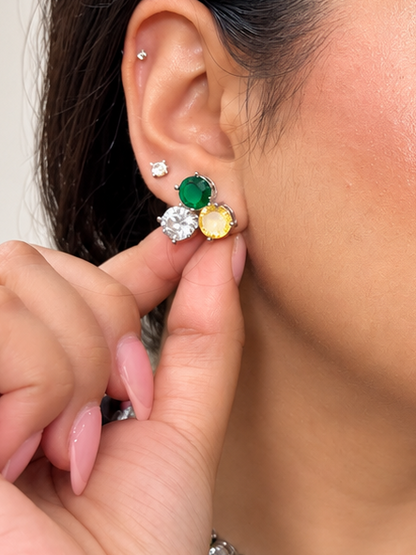 Multi-coloured American diamond set