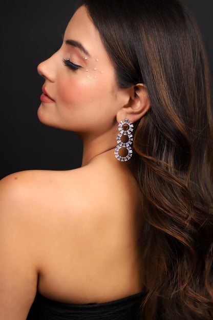 Silver Crystal Earrings