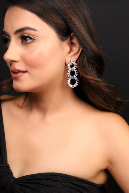 Silver Crystal Earrings