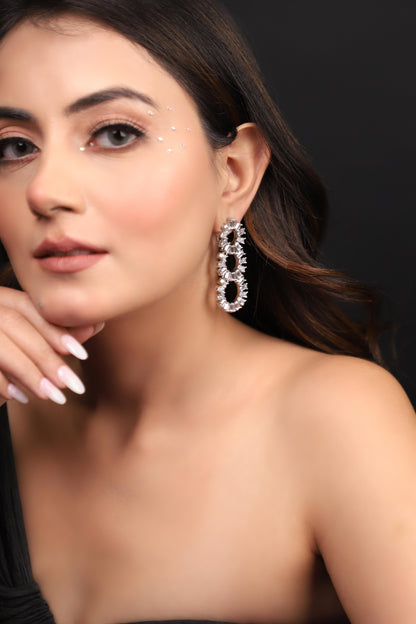 Silver Crystal Earrings