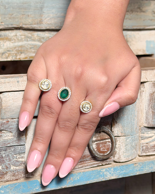 Red Polki ring
