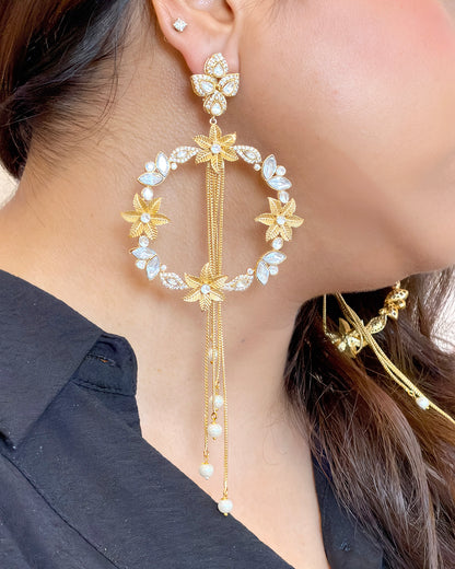 Golden Bloom danglers