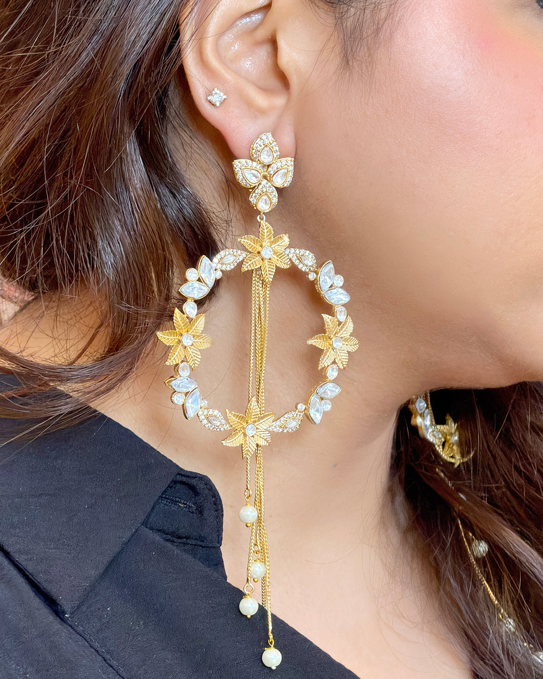 Golden Bloom danglers