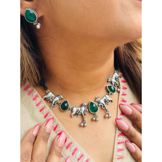 Emerald Green Nandi Necklace