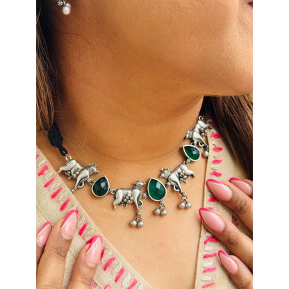 Emerald Green Nandi Necklace