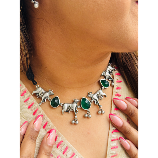 Emerald Green Nandi Necklace