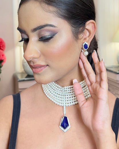Pearl sapphire set