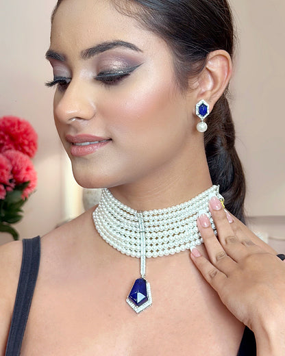 Pearl sapphire set