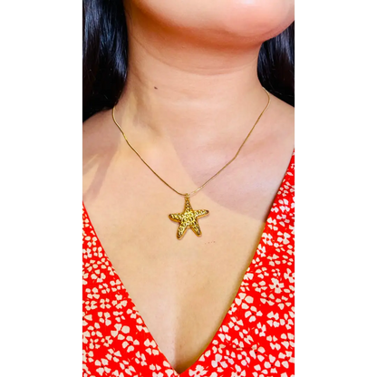 18k Gold Plated Starfish Necklace