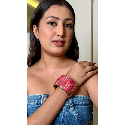 Pink Stainless Steel Kada