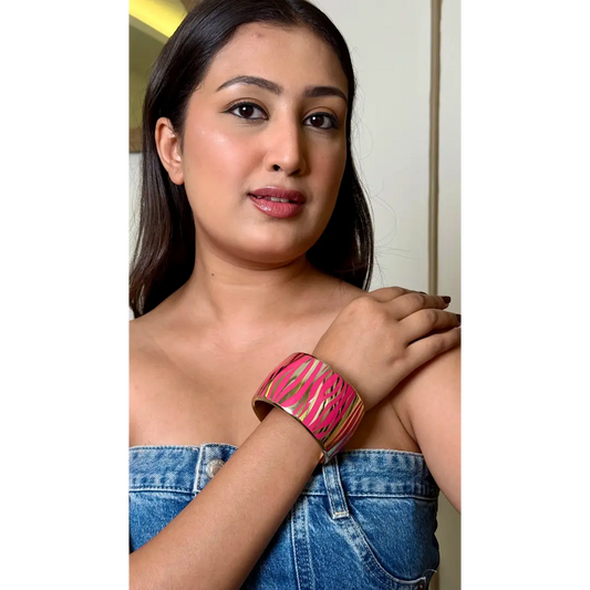 Pink Stainless Steel Kada