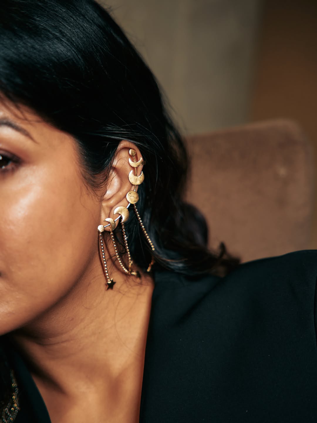Chand tara ear cuffs (pair)