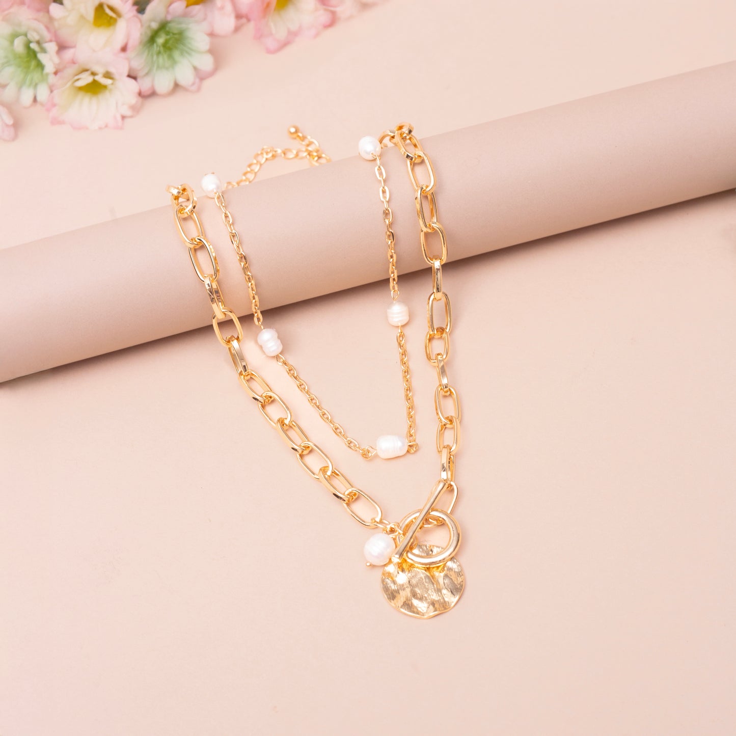 Double Layer Pearl Necklace