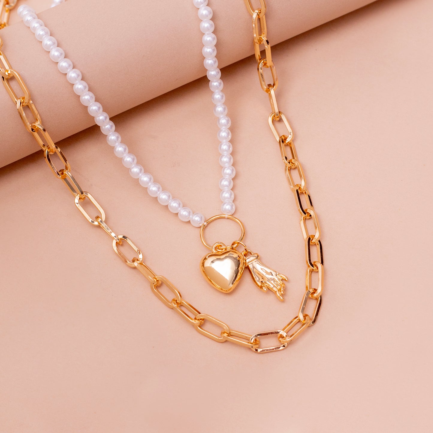 Double Layer Heart Necklace